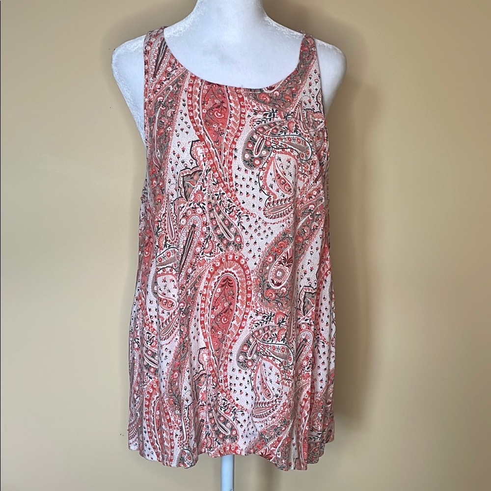Coral Old Navy Sleeveless Relaxed Tank Top